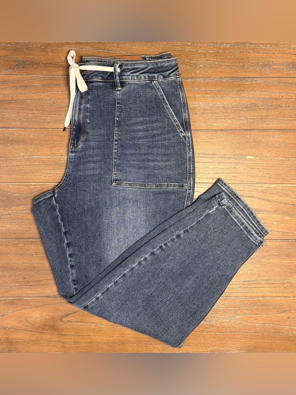 Judy Blue Light-to-Mid Blue Denim Jogger